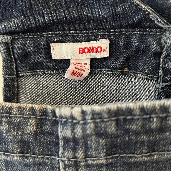 BONGO Skinny Distressed Overalls, Blue Denim, M - Picture 4 of 6